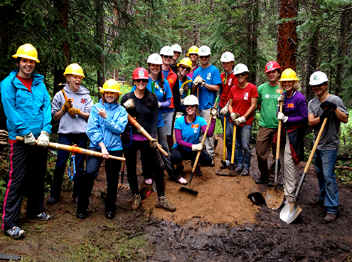 Friends of the Dillon Ranger District trail restoration crew